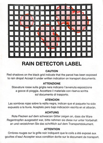 Étiquette de Pluie