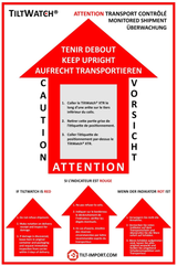 Etiquette de positionnement pour indicateur de renversement