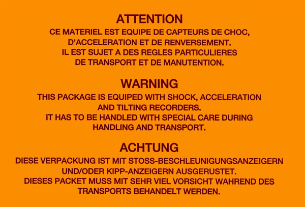 Étiquette Warning Fluo