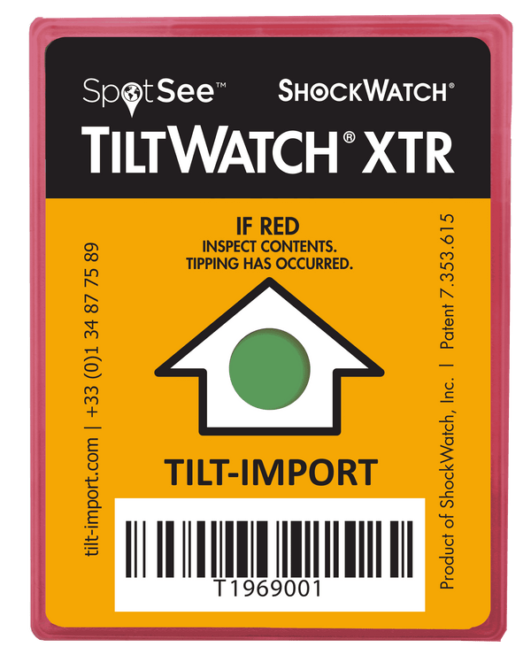 Indicateur de renversement Tiltwatch XTR pour le transport de chauffe-eaux thermodynamiques - Galerie