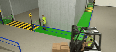 Porte virtuelle VSG (Virtual Safety Gate) connecté au système PAS